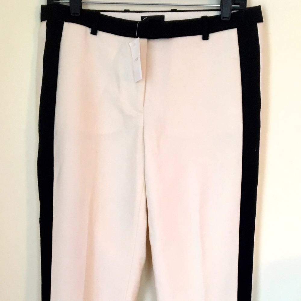 JCrew Collection cream and black pants