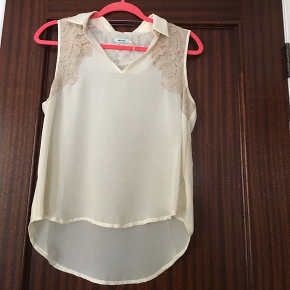 Tank top with lace design - Picture 1 of 4