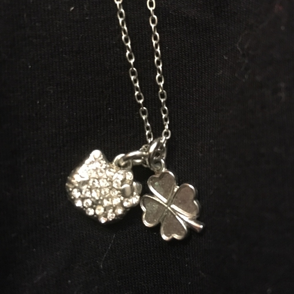 Hello kitty four leaf clover necklace