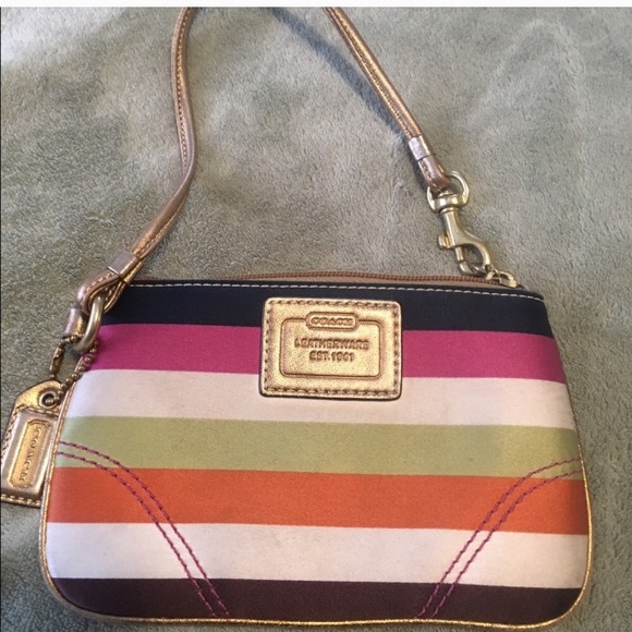 Coach Handbags - Colorful coach fabric wristlet