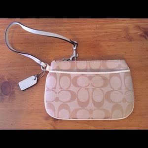 Coach signature fabric wristlet