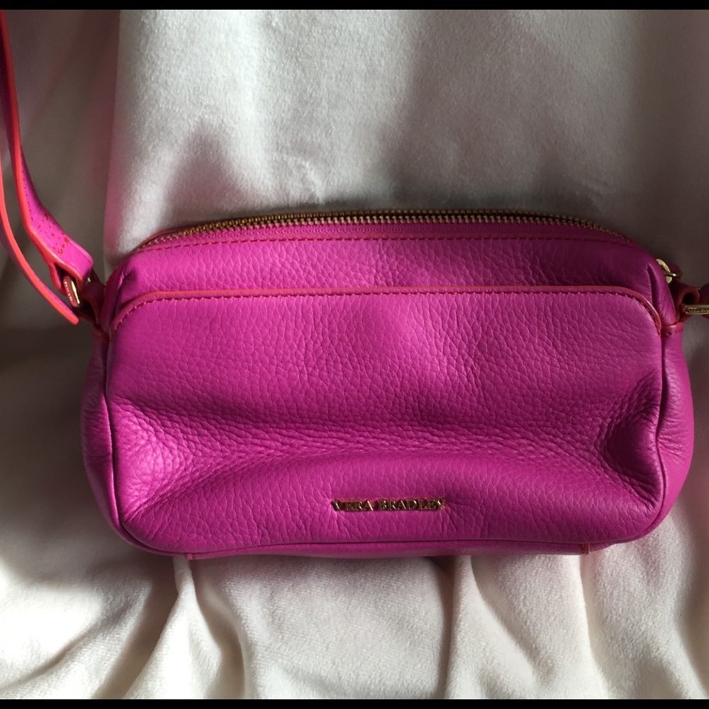 Vera Bradley LEATHER cross-body purse.
