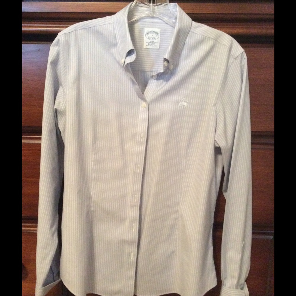 Fitted non-iron, stretch Brooks Brothers shirt
