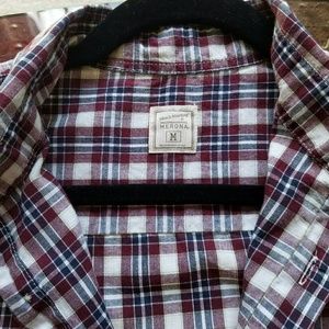 Merona checkered short sleeve button down shirt