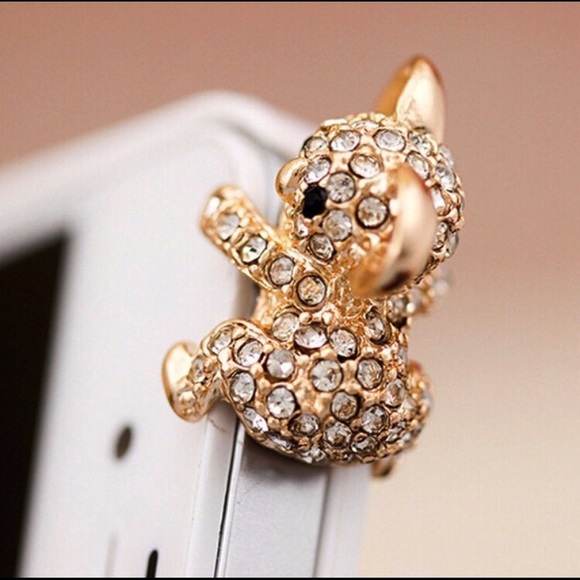 🎉HP🎉Koala Rhinestone Headphone Dust Plug - Picture 3 of 4