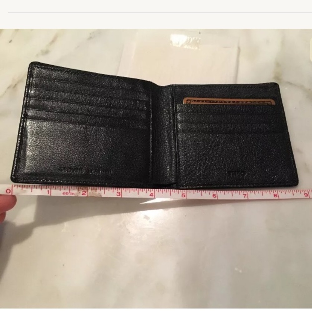 Black leather wallet