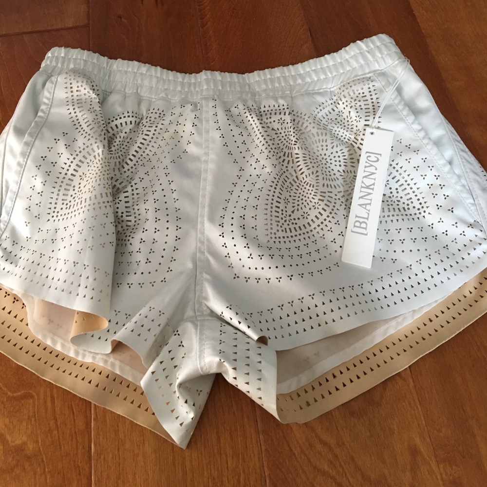 Blank NYC lattice cutout shorts