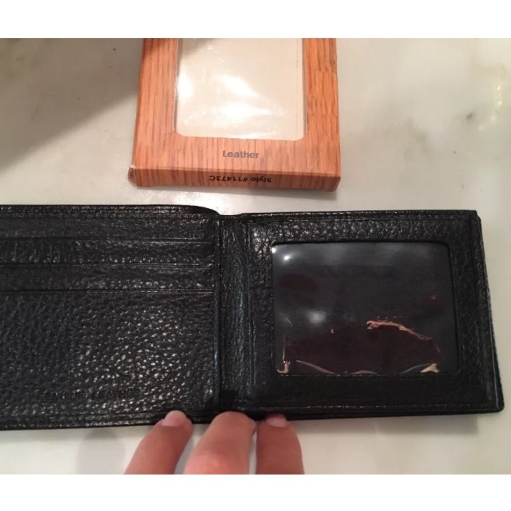 Black leather wallet