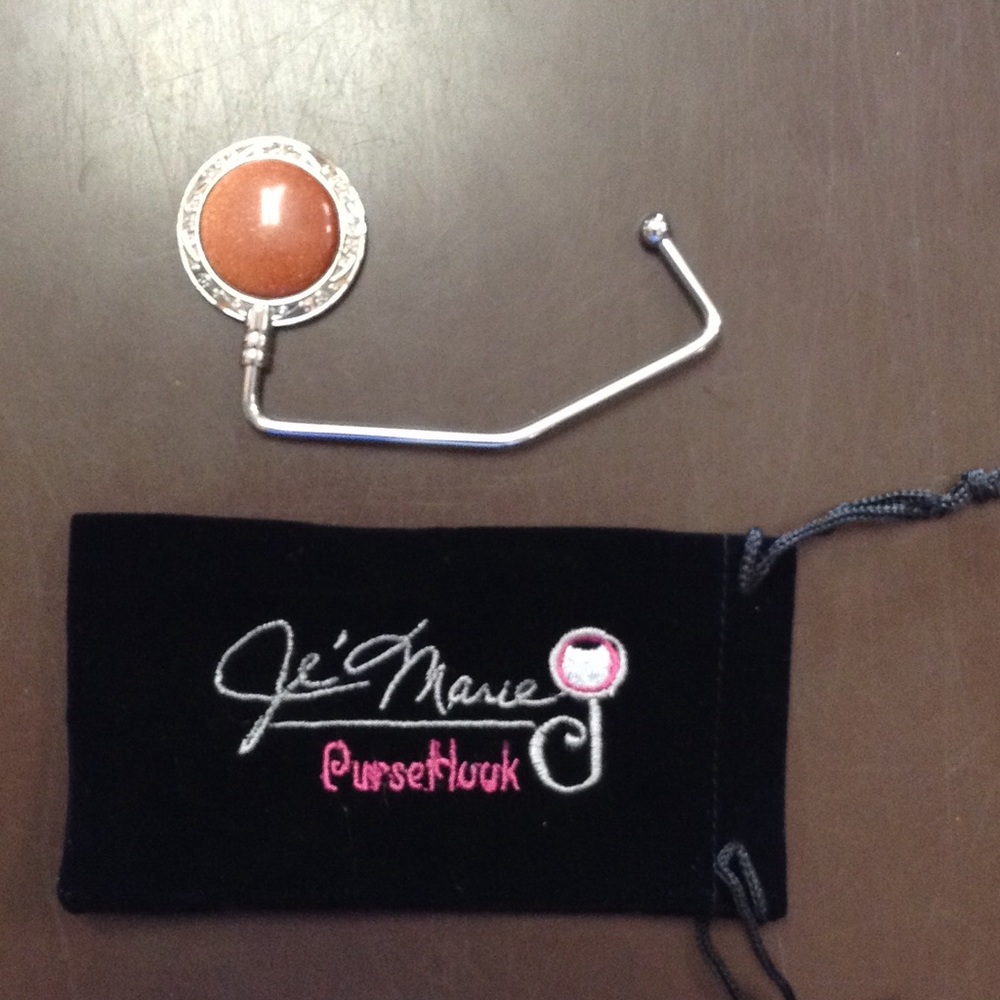 Peach Sparkles Purse Hook