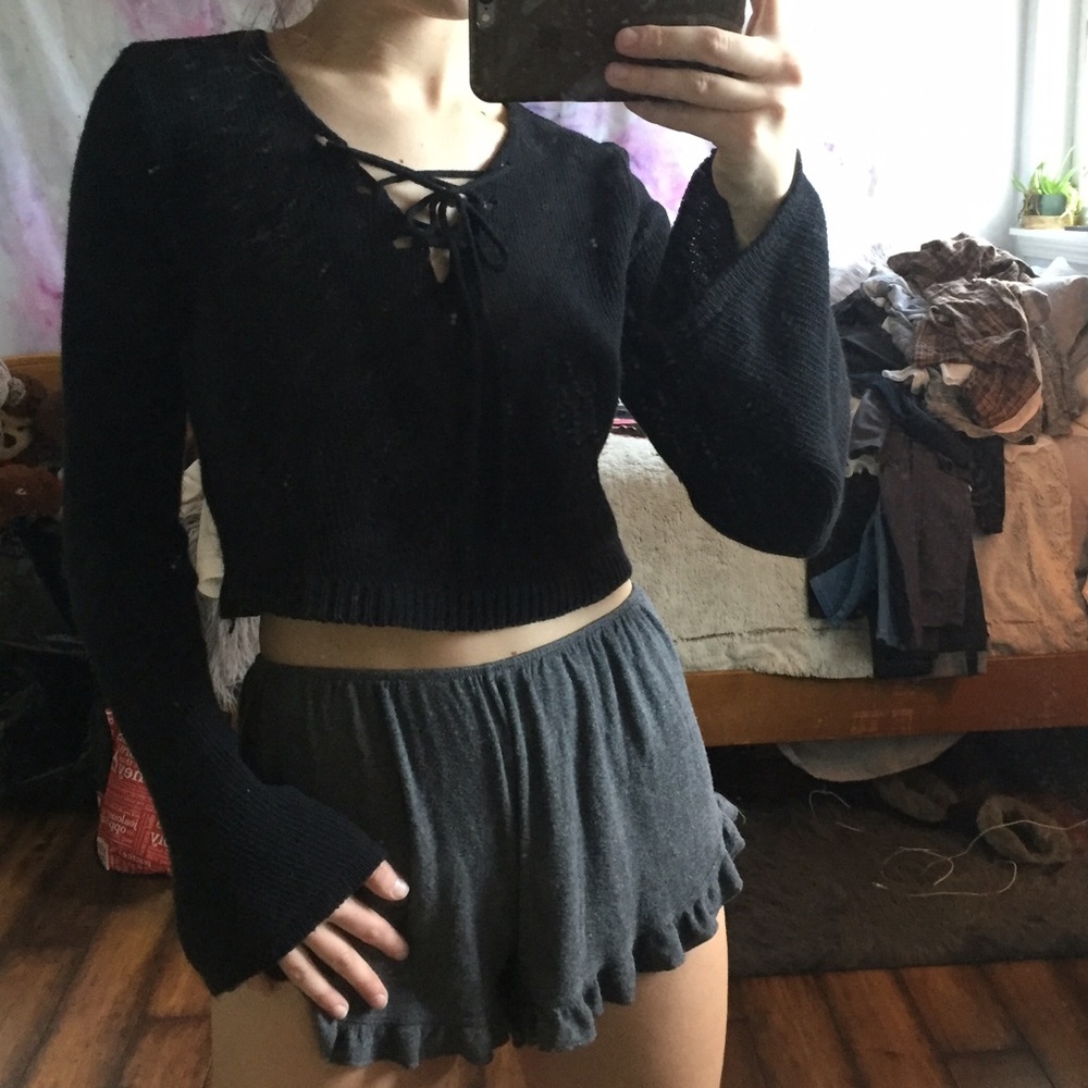 Long sleeved crop top from Boohoo
