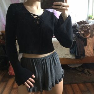 Long sleeved crop top from Boohoo