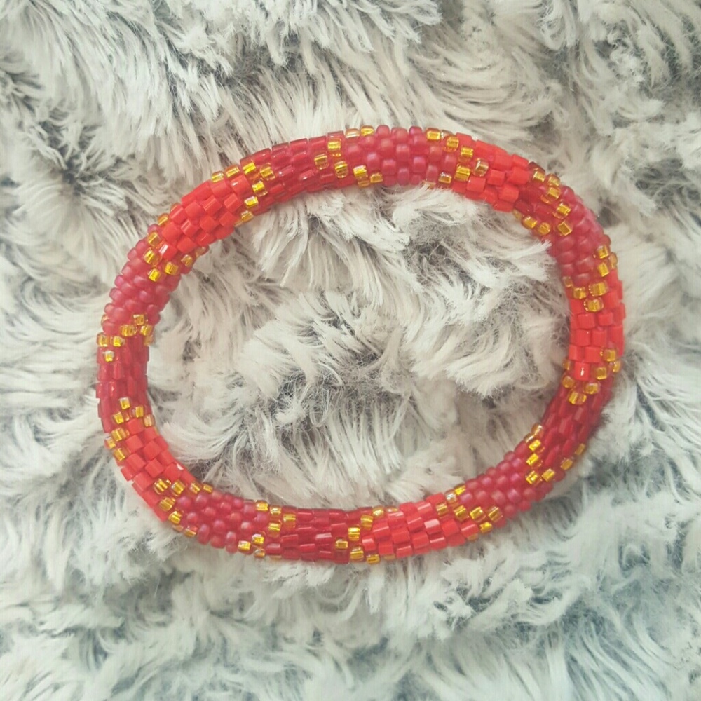 Lily and Laura: Nepal beaded roll-on bracelet