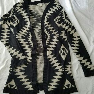 Geometric Print Cardigan