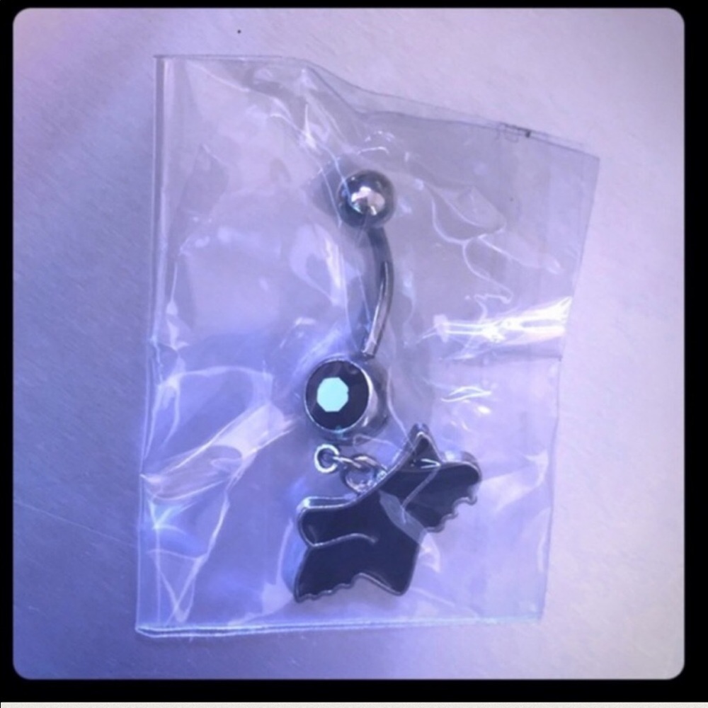 NEW FOX RACING NAVEL BELLY RING BLACK - Picture 2 of 7