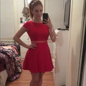 LuLus Legendary Lovers Red Skater Dress