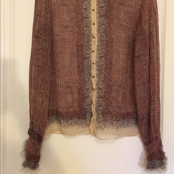 Elie Tahari silk chiffon blouse. - Picture 2 of 3