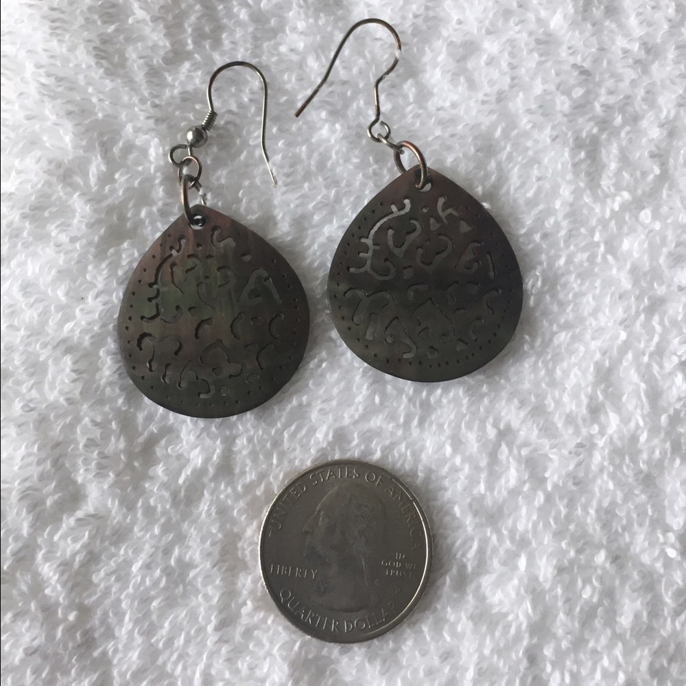 Cute simple gray earrings, everyday wear