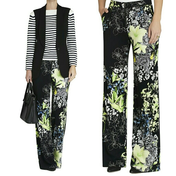 BCBGMaxAzria Pants - BCBGMaxAzria Landon High-Waisted Wide-Leg Pant