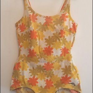 VINTAGE/ RETRO 60's FLORAL BATHING SUIT