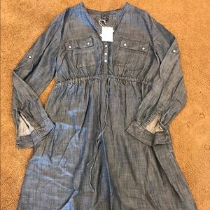 Gap maternity chambray tencel dress size large
