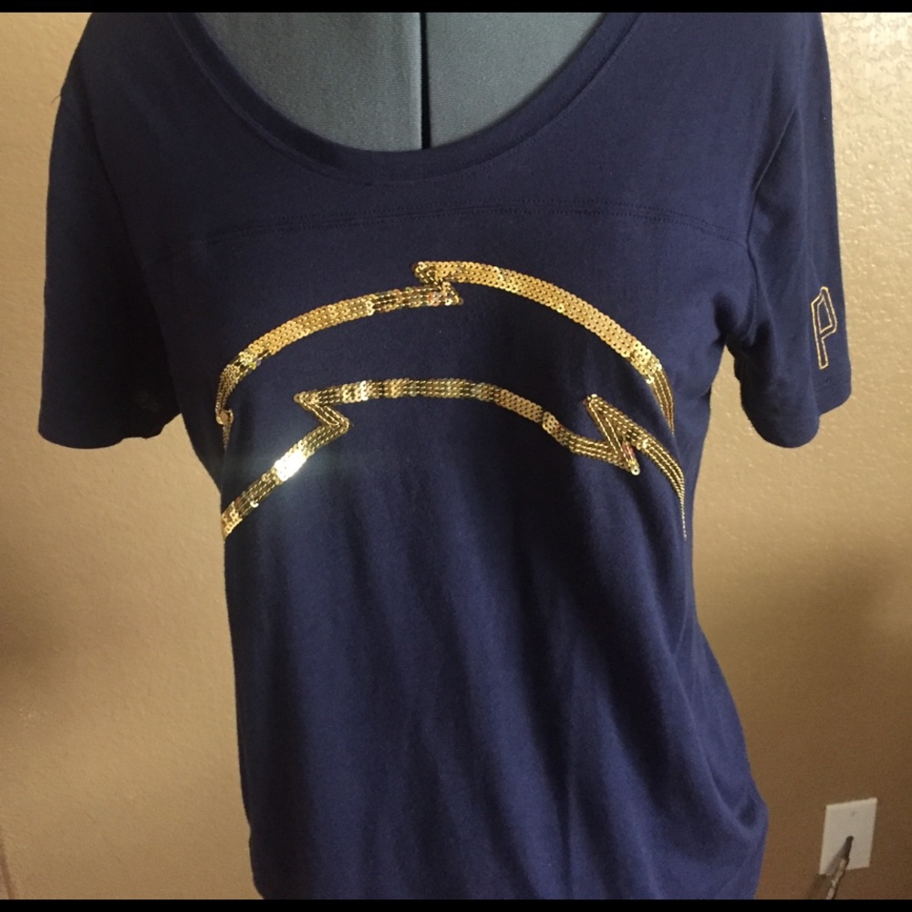 Victoria Secret NFL Chargers Tee. Size M