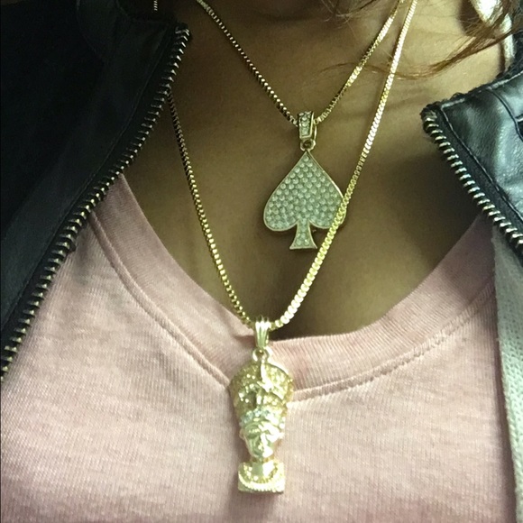 Fashion Jewelry -  Box Chain w/ Pharaoh Charm - Picture 1 of 4