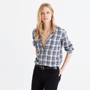 NWT Madewell Slim Fit Ex Boyfriend Shirt
