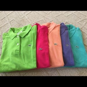 Lot of 5 Lacoste Women Polo Shirts Size 44