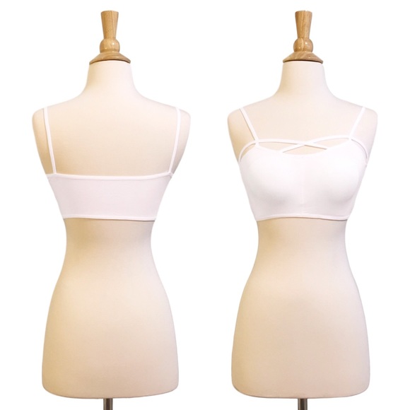 fairlygirly Other - 💥 SALE Strappy Cross Caged Padded Bralette White