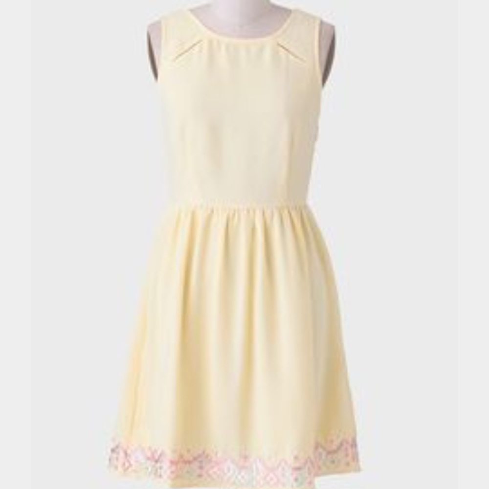 Sweet Lemoncello Embroidered Dress