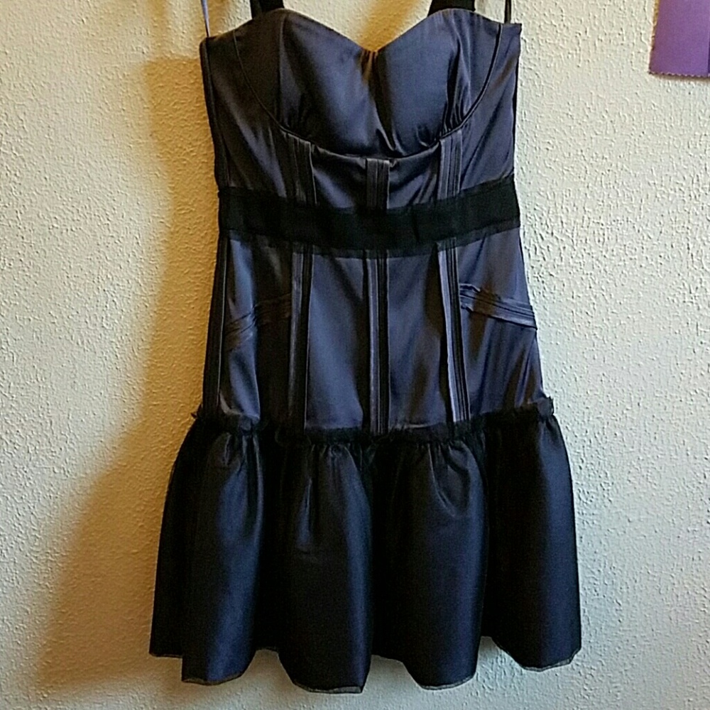 Cocktail Dress, deep purple and black