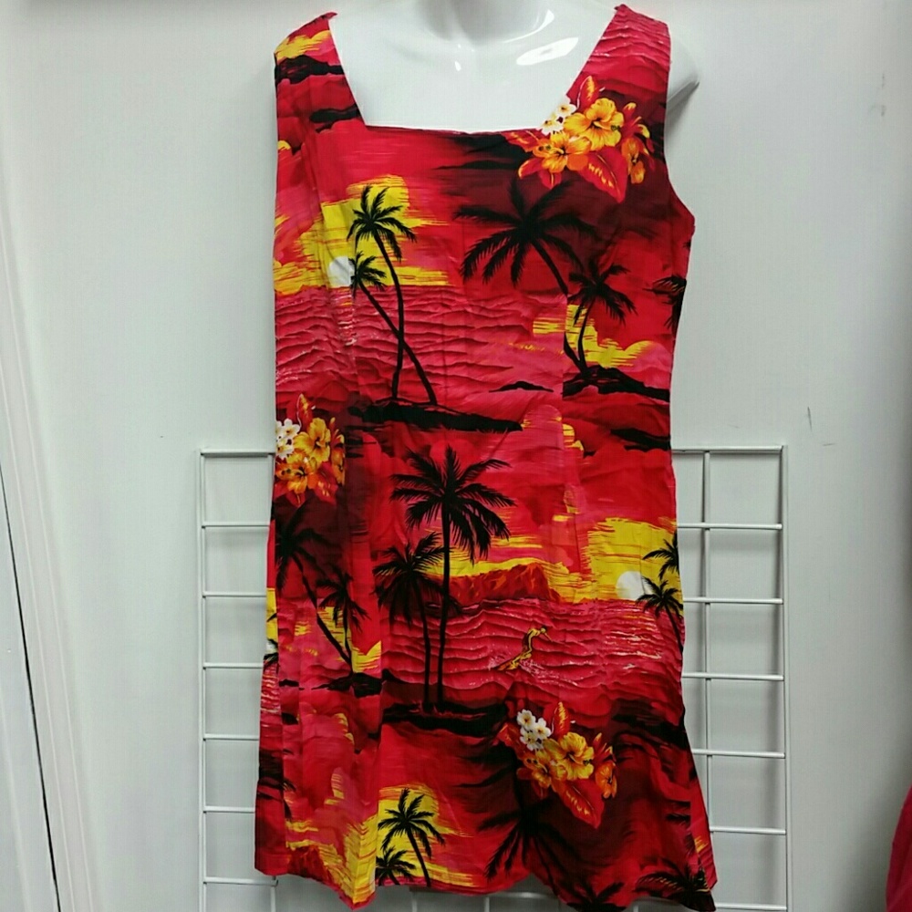 Lido tropical sunset print shift dress