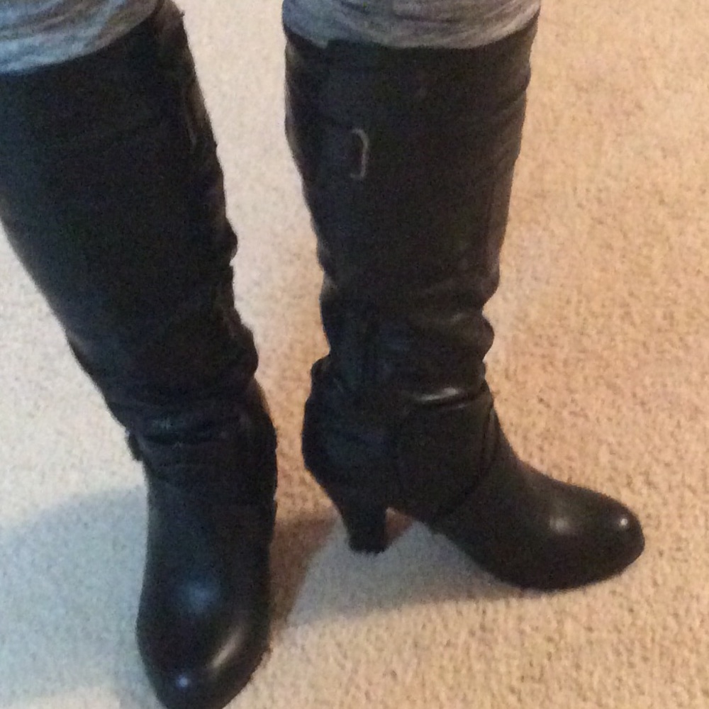Black boots with 3" heel