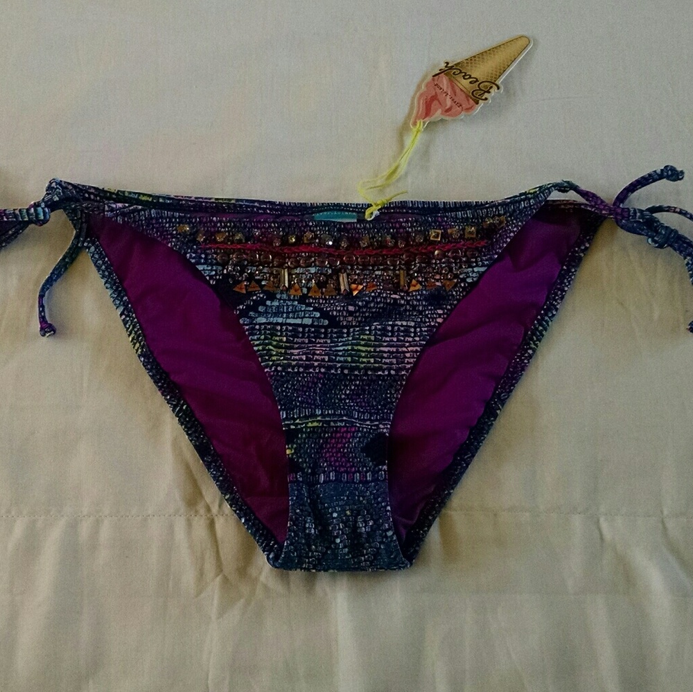 NWT River Island Beach size 8 Beaded Swim Bottom