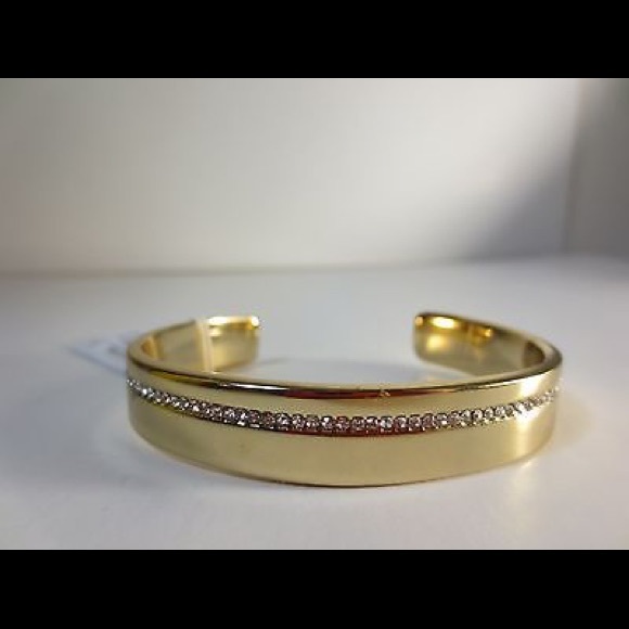 J. Crew Gold Plated Cuff with micro crystals. - Picture 4 of 5