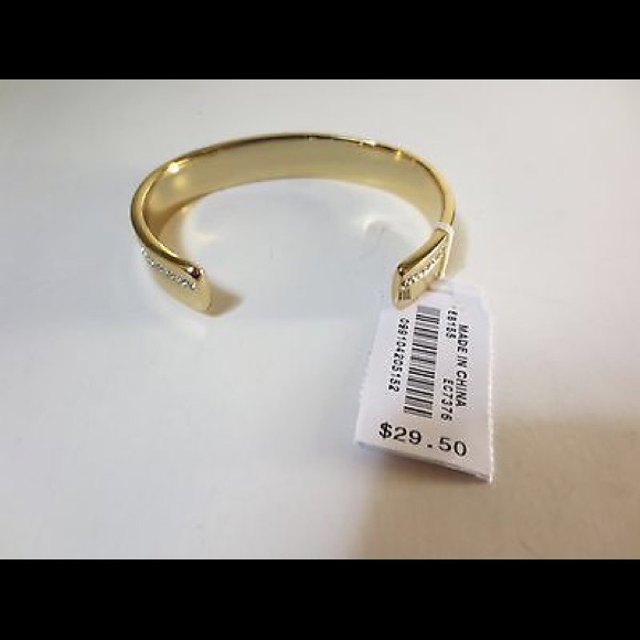 J. Crew Gold Plated Cuff with micro crystals. - Picture 5 of 5