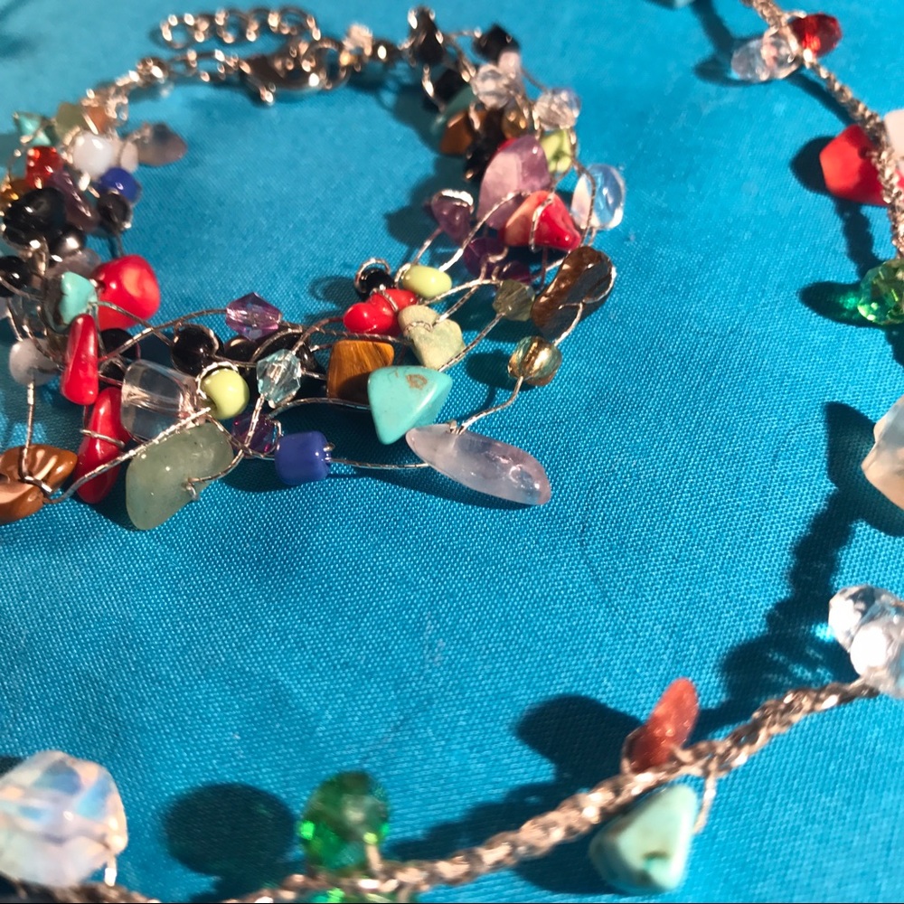 Multi Chip Bracelet and Necklace Set