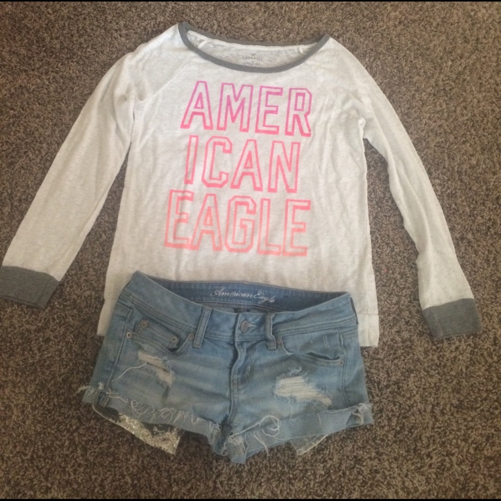 American Eagle shirt and shorts