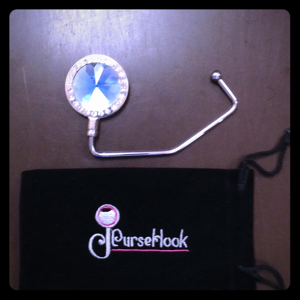 Blue Crystal Purse Hook