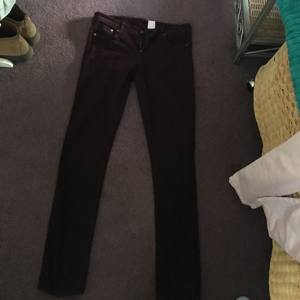 Skinny Burgundy Pants