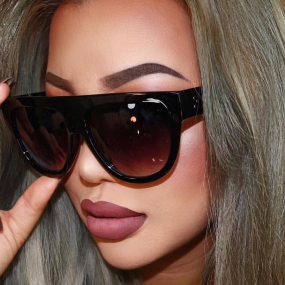 🌸 1 Left "Hi Pretty" Sunglasses Flattop Aviators - Picture 3 of 5