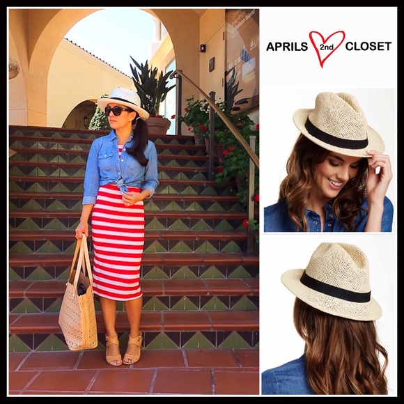 Banded Fedora Woven Hat - Picture 2 of 8