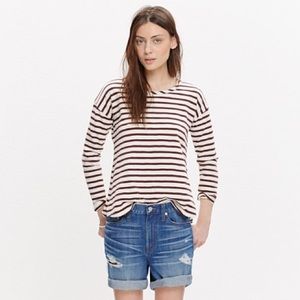 Madewell XS Setlist Pullover Top in Stripe