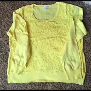 Van Heusen lemon yellow sweater-Pinterest worthy.