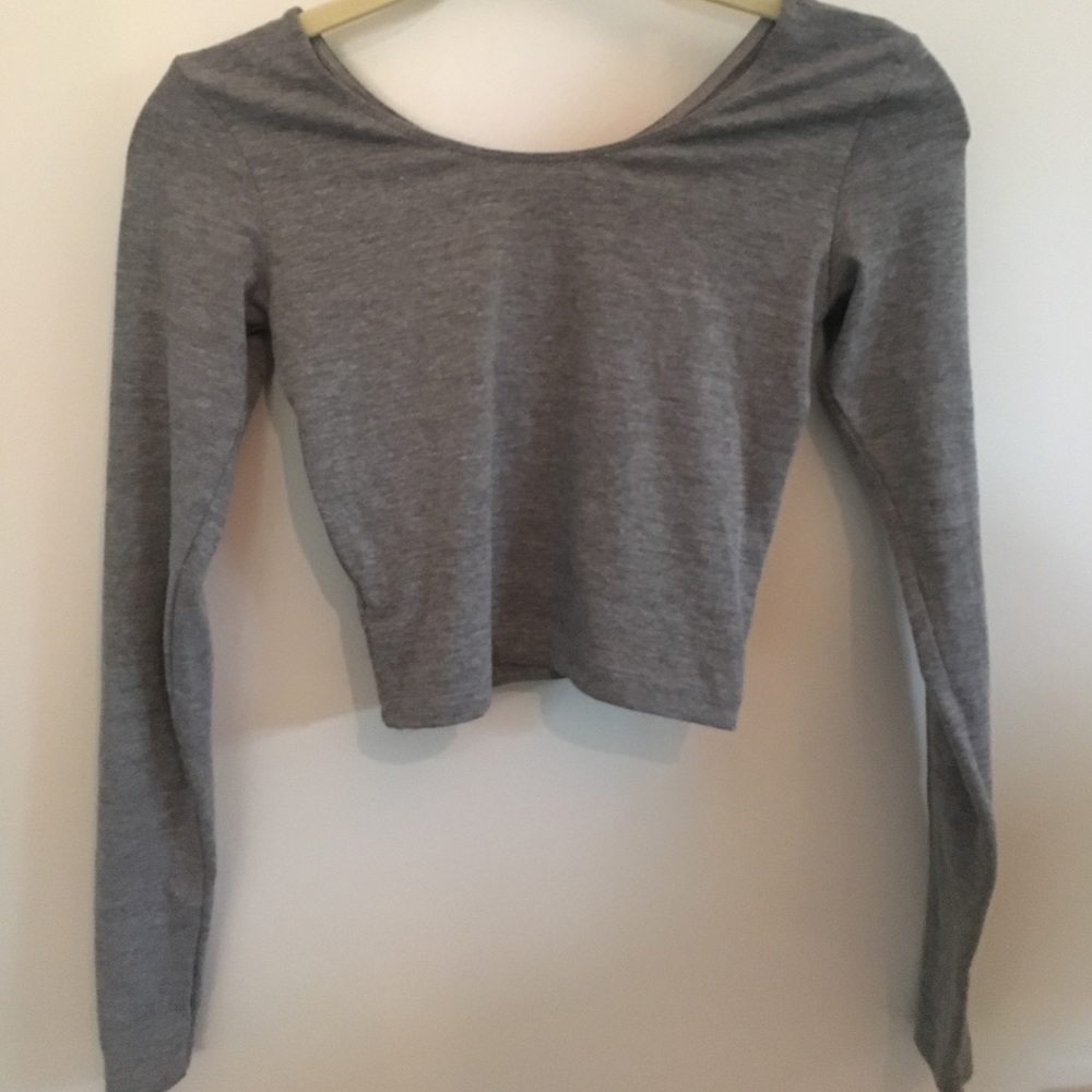 American apparel long sleeve crop