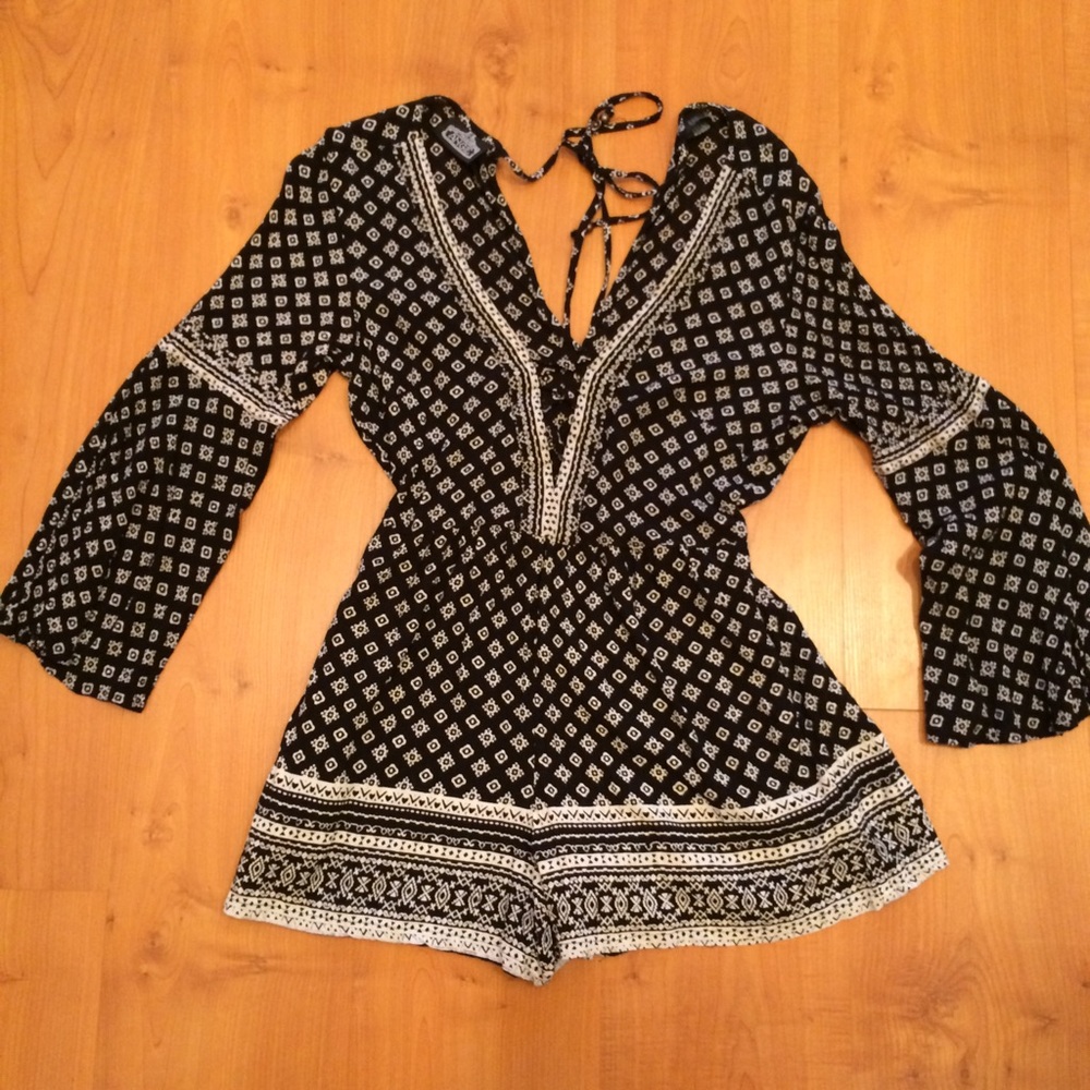 Long sleeve boho romper