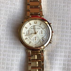 Michael Kors gold with crystals watch