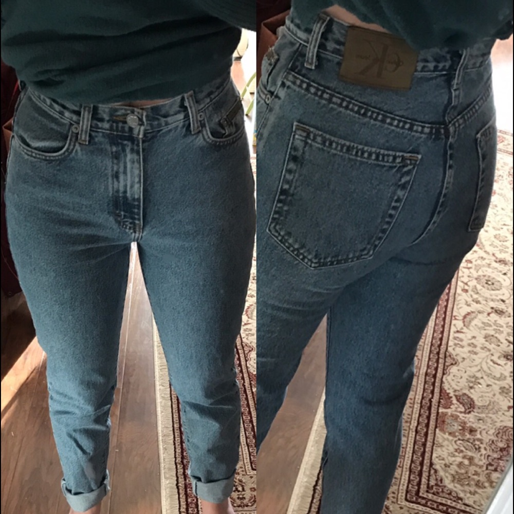 Vintage high waisted Calvin Klein mom jeans light