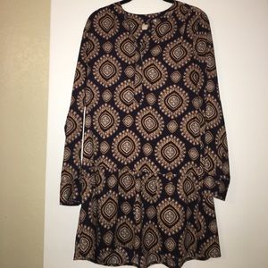 LOFT Dresses - Drop waist medallion print long sleeve dress LOFT Dresses - Drop waist medallion print long sleeve dress