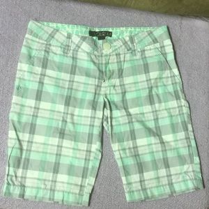 Grey, Green, & White Bermuda shorts!